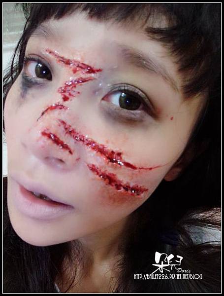 &hearts;特效化妆&hearts;万圣节妆容『自残女』用伤口妆点脸庞.