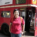 觀光客系列之英國舊式雙層巴士背面
