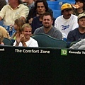 Littrell famliy went to watch a baseball game