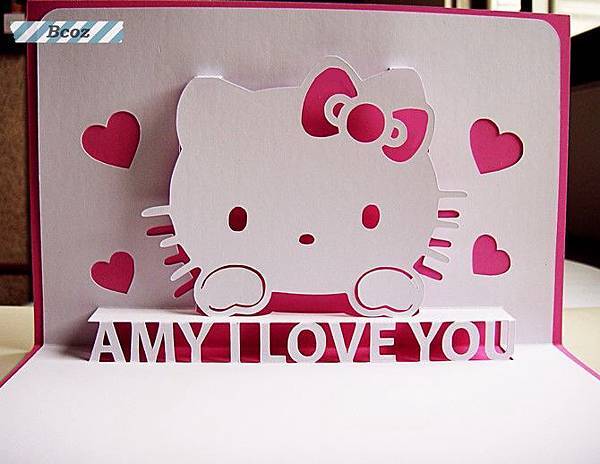 Hello Kitty 一體成型立體卡片