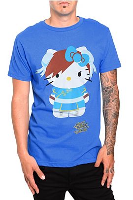 Hello Kitty Street Fighter Chun-Li T-Shirt-Men