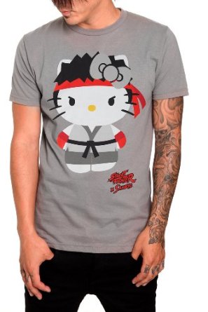 Hello Kitty Street Fighter Ryu T-Shirt