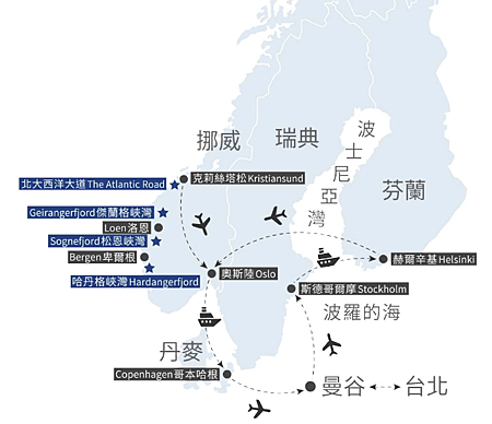 2025夏季北歐四國旅行-行程和交通