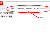 解析度選取