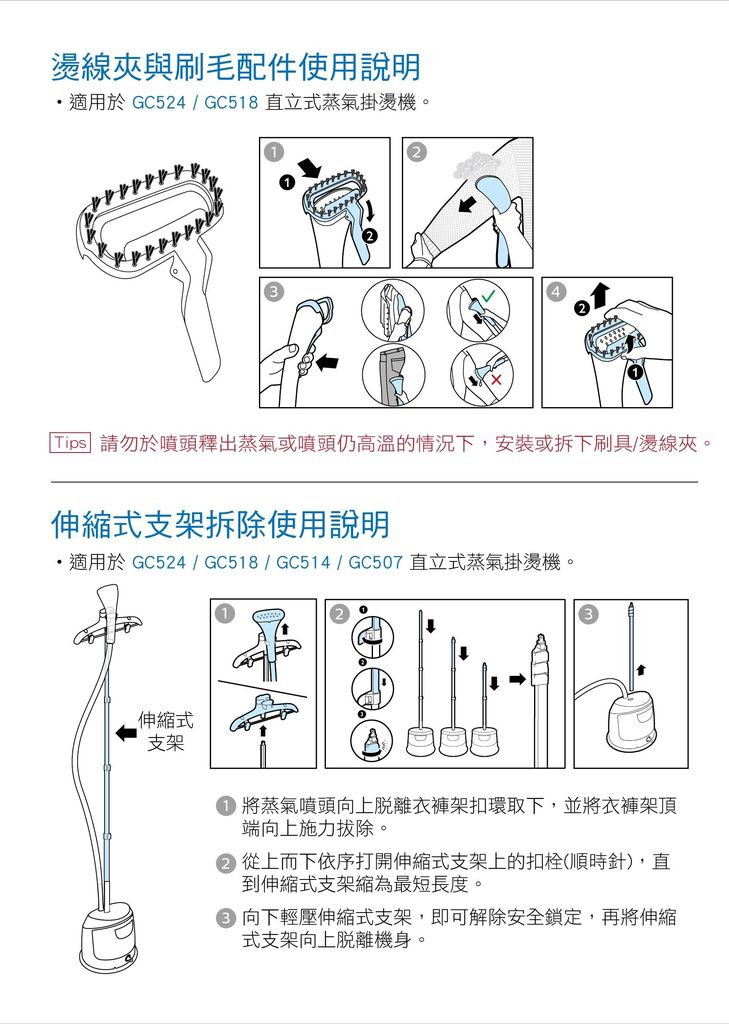 飛利浦蒸氣掛燙機GC518