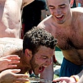 Cleaning up after The Dirty Dash race in Seattle, Washington