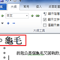 Word 2010 頁碼與目錄