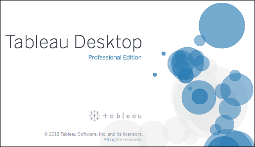 Tableau 進入畫面