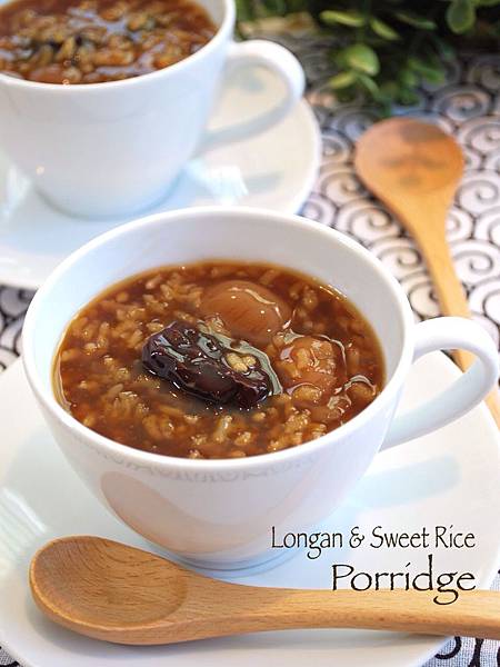秋冬甜甜小溫補～第一次做桂圓米糕粥就上手 Longan & Sweet Rice Porridge