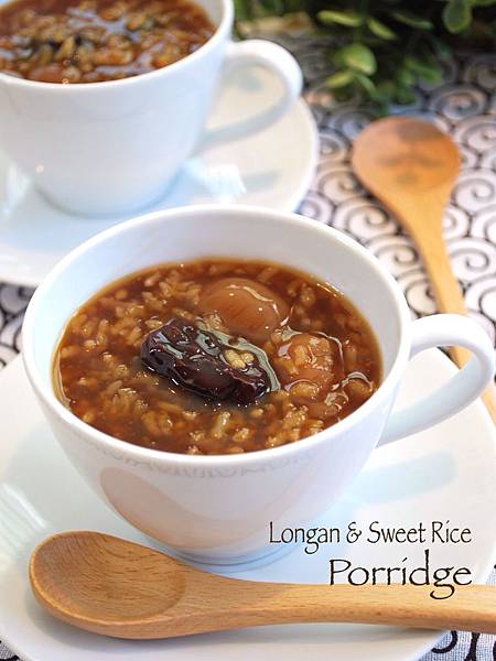 秋冬甜甜小溫補~第一次做桂圓米糕粥就上手 Longan & Sweet Rice Porridge