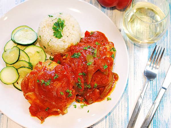 南法小館風味菜:巴斯克燉雞 Poulet Basquaise