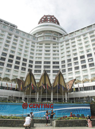 經濟衰退也擋不了飯店業進軍亞洲的熱潮，幾乎每周都有新旅館開幕。圖為馬來西亞雪蘭莪州的雲頂名勝酒店.bmp