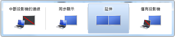 筆電外接投影機簡報模式設定