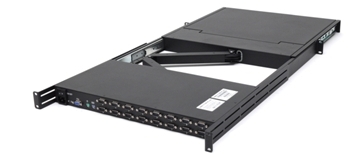 UltraKVM機架型 雙控制端 16埠17吋彩色液晶顯示器KVM電腦切換器，附USB&PS/2線材  型號：BKL1716PU8