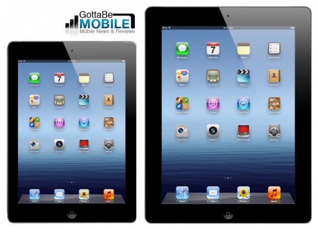 蘋果新產品的消息不斷,包括4吋的加大版iPhone,及縮小版的iPad Mini都是外界猜測蘋果可能發售的新商品。科技網站《Gotta Be Mobile》近日透露了最新消息,發布了iPhone 5及迷你iPad的樣品圖片。iPhone 5的尺吋長12公分、寬6公分,與目前新iPhone的傳言一致;迷你iPad則僅有原本iPad的3分之2大小,不但變小,體積也變得更輕薄。 蘋果新產品的消息不斷,包括4吋的加大版iPhone,及縮小版的iPad Mini都是外界猜測蘋果可能發售的新商品。科技網站《Gotta Be Mobile》近日透露了最新消息,發布了iPhone 5及迷你iPad的樣品圖片。iPhone 5的尺吋長12公分、寬6公分,與目前新iPhone的傳言一致;迷你iPad則僅有原本iPad的3分之2大小,不但變小,體積也變得更輕薄。