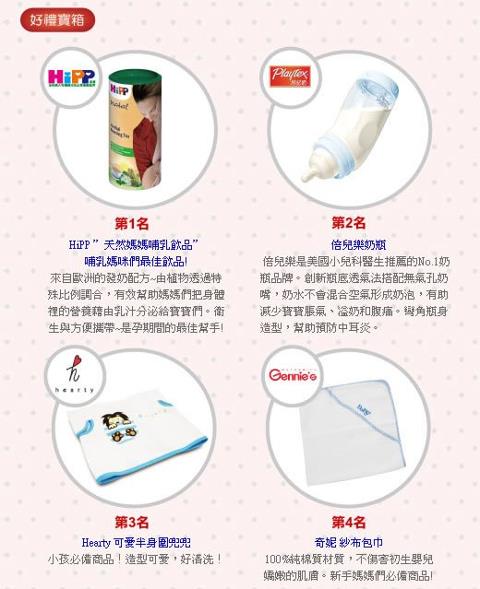 奇妮我們的孕期點滴獎品 奇妮我們的孕期點滴獎品