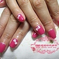 CALGEL特調桃紅色+HELLO KITTY蝴蝶結
