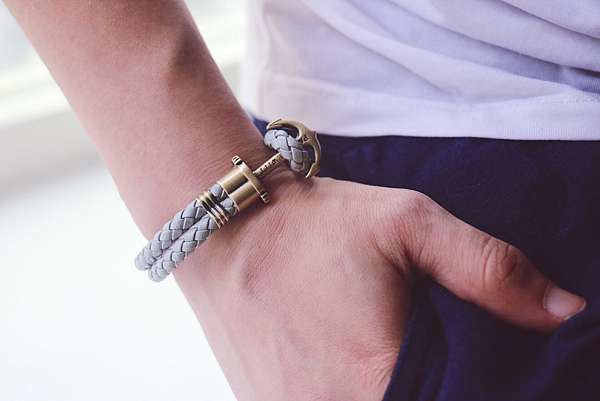 分享 飾品 Paul Hewitt 純手工德製船錨皮革編織手環 小bee 森森 痞客邦