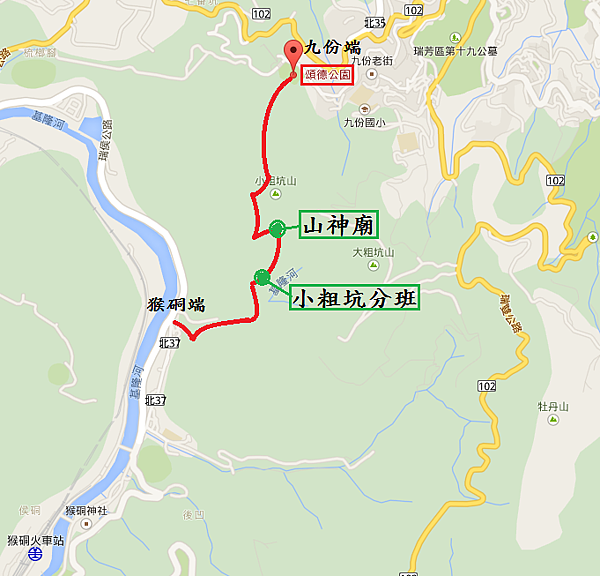 小粗坑古道Map