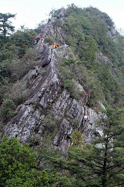 回首來時攀岩下山路線