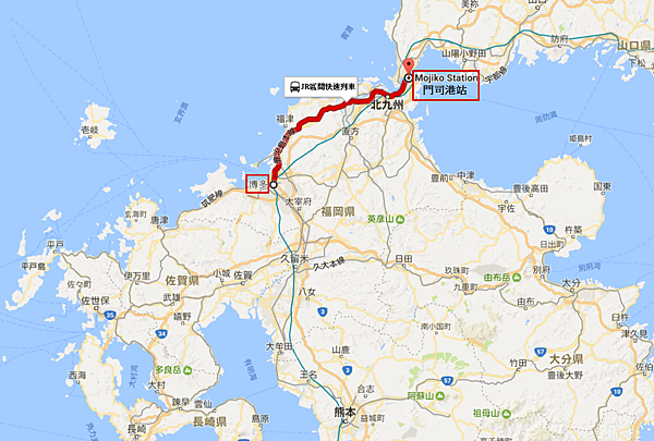 ＪＲ博多－門司港Map