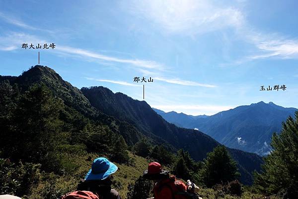 郡大山列稜線、玉山群峰