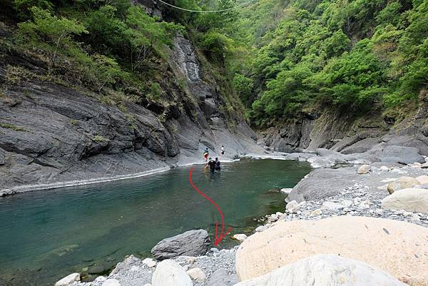 橫渡涉溪路線