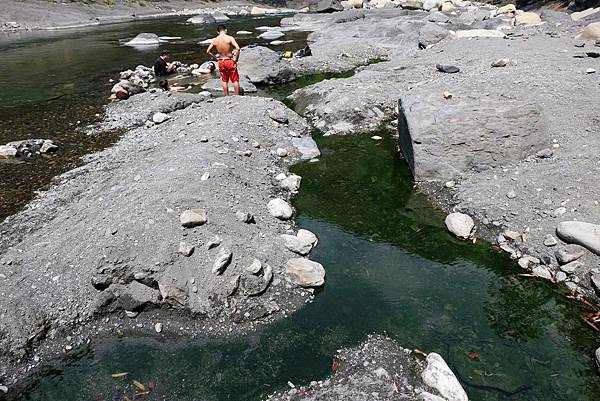 泰崗野溪溫泉頭池水深綠