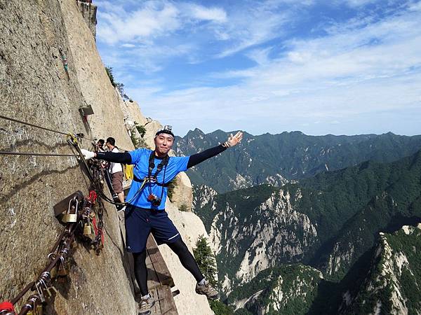 華山長空棧道留影 華山長空棧道留影