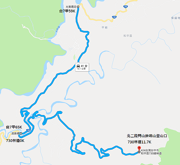 旅行Map2：閂山鈴鳴接駁車路線