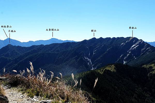 眺望畢羊縱走鋸齒連峰路線