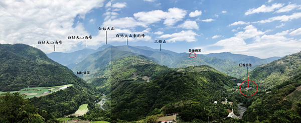 從力行產業道路眺望白姑大山群峰