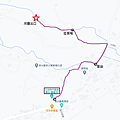 「河道出口」返回龍蟠洞路線Map