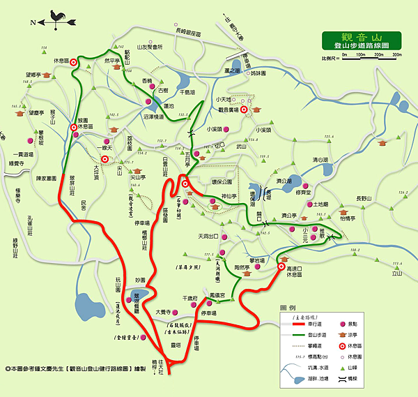 大社觀音山風景區景點地圖