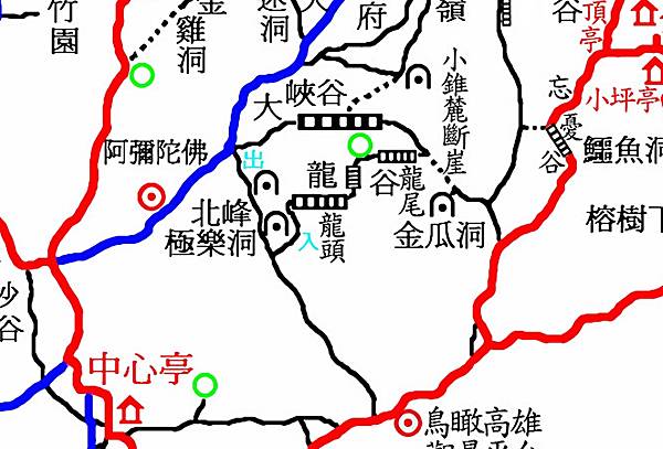柴山神圖-大峽谷、小錐麓、龍谷一帶 柴山神圖-大峽谷、小錐麓、龍谷一帶