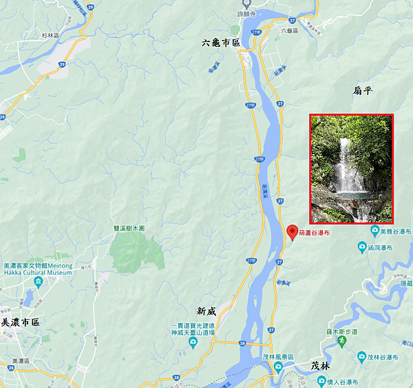 葫蘆谷瀑布Map