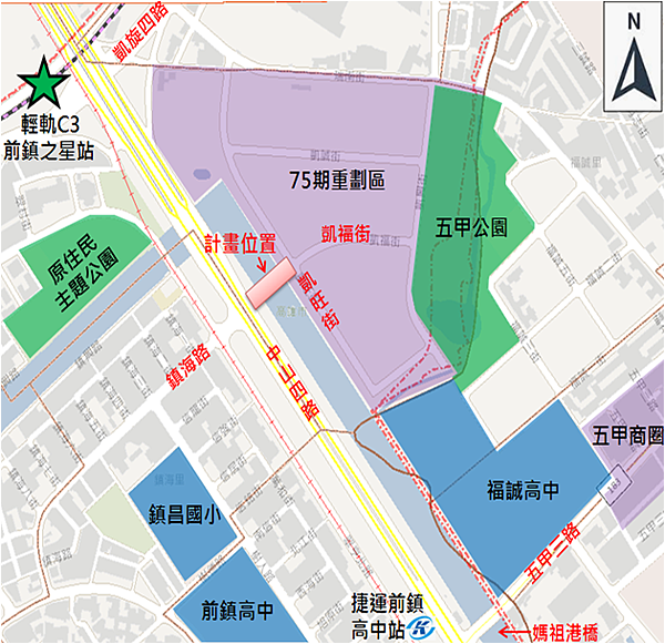 前鎮河車行橋位置圖