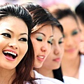 Grid girls on grand prix Sunday, Malaysian Grand Prix, Sepang.jpg