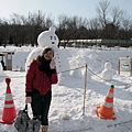 看到雪人就要拍