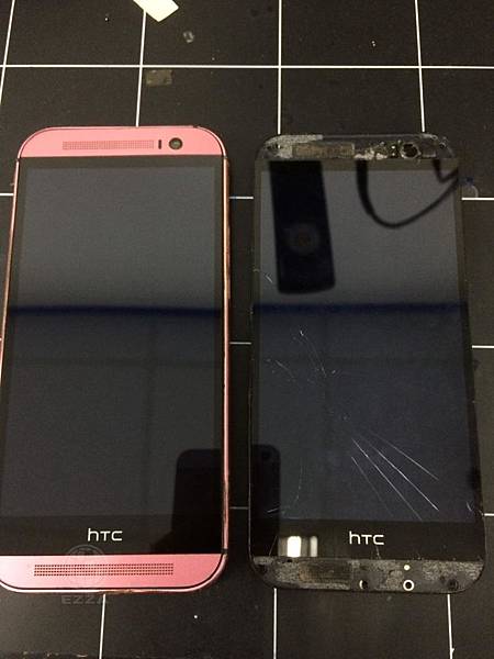 HTC M8面板破裂