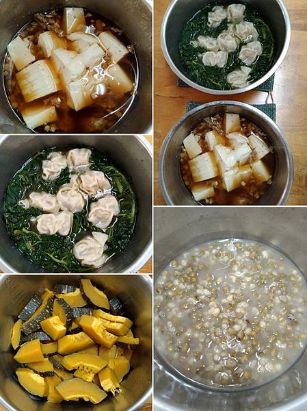 我愛滷肉燥豆腐南瓜甜菠菜鮮肉大餛飩綠豆薏仁湯.jpg