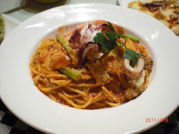 CIMG5470海鮮蕃茄起士義大利麵 Seafood Spaghetti with Tomato & Cheese Sauce.JPG