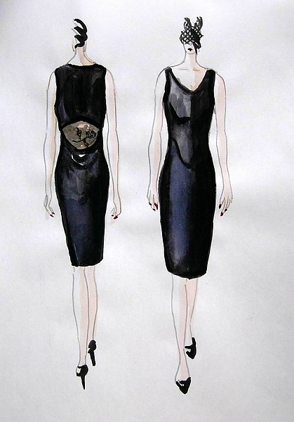 The new little black zip dress (sketch)