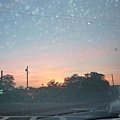 Sunset viewed from inside of my car