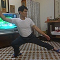 Dad doing Tai Chi at home