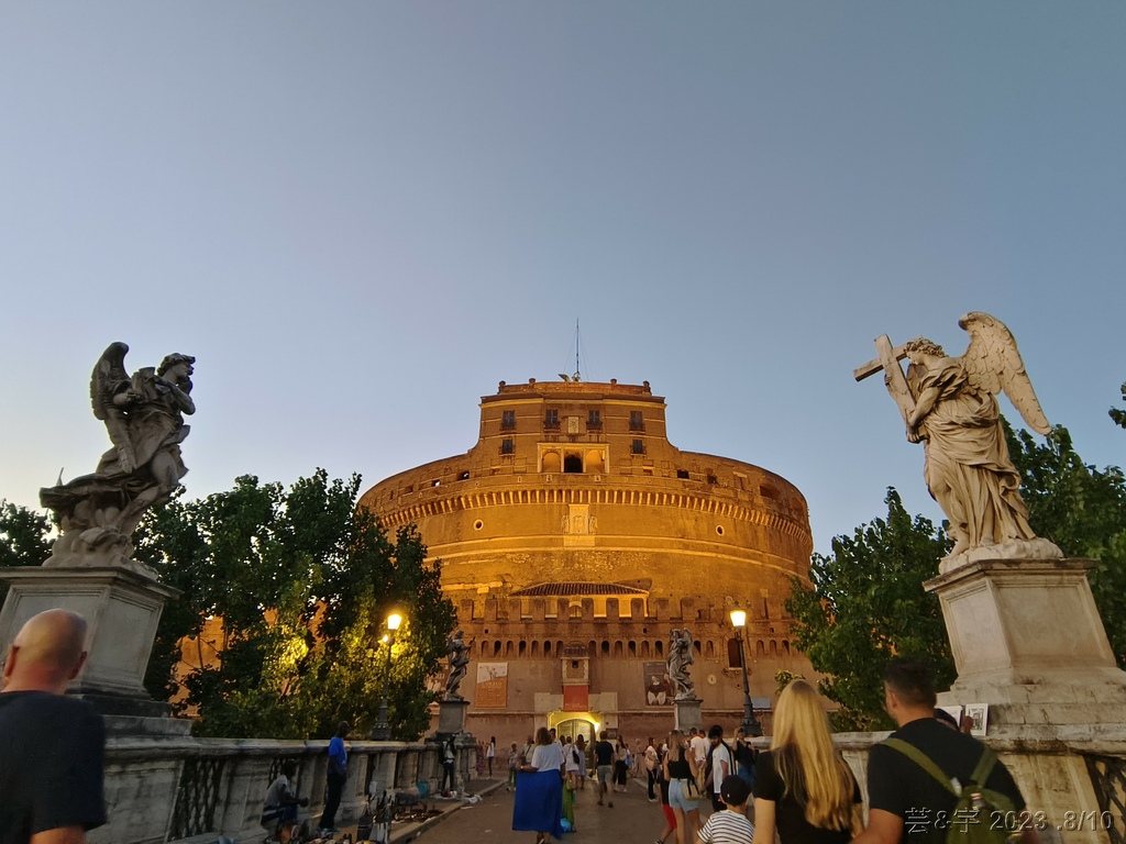 2023 義大利之旅（Day8）: 羅馬夜遊2- 聖天使城堡