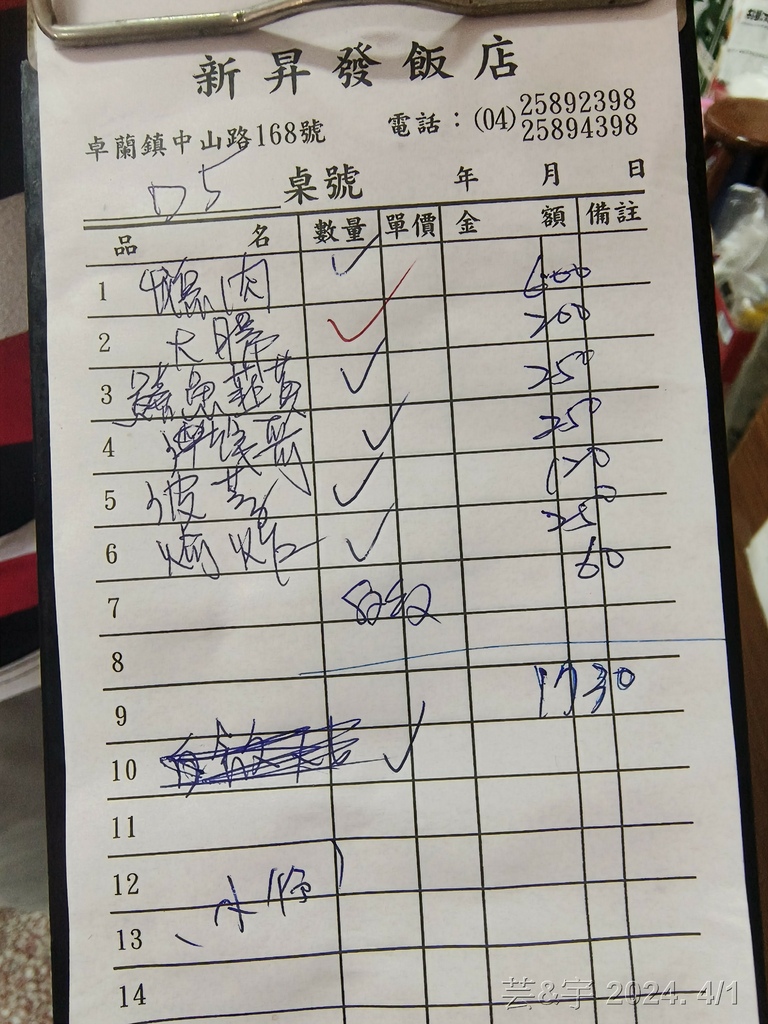 苗栗卓蘭 の 昇發餐飲店  ~成立已58年的各式溪產&客家菜