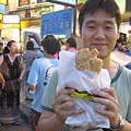 오빠 with his chicken fillet