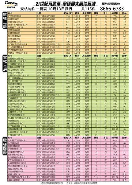 精選物件(電梯兩房~電梯四房)1013