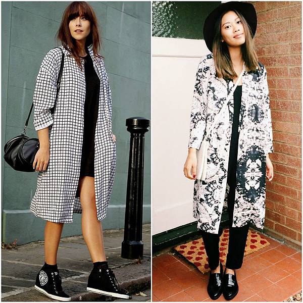 back to school outfit ideas - all black outfit with statement printed jacket coat flats street style look back to school outfit ideas - all black outfit with statement printed jacket coat flats street style look